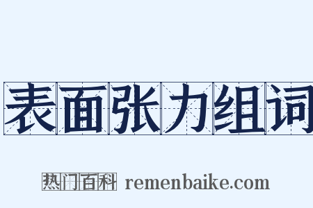 表面张力组词是什么意思的图片